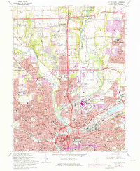 1965 Map of Dayton North, Montgomery County, OH — High-Res, 1976 Print ...